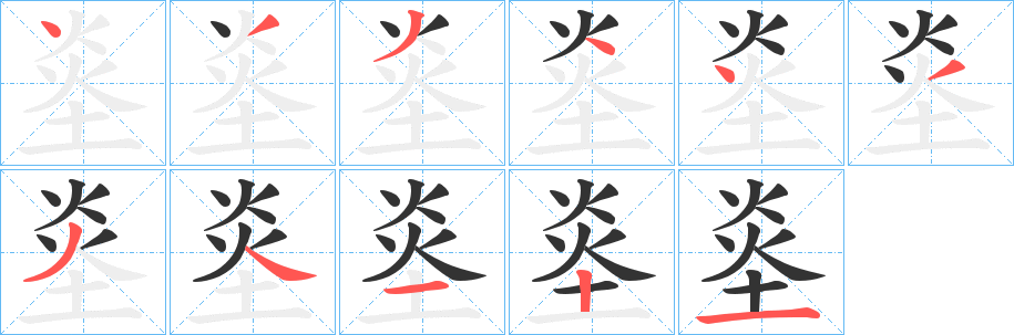 烾字的笔顺