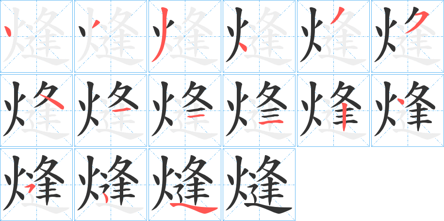 熢字的笔顺