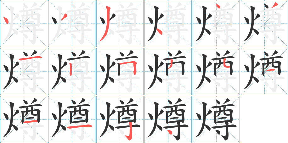 燇字的笔顺