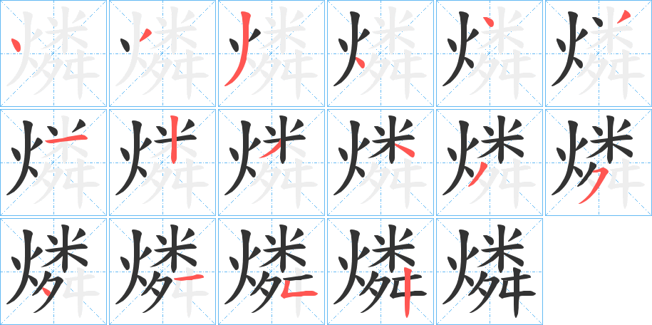 燐字的笔顺