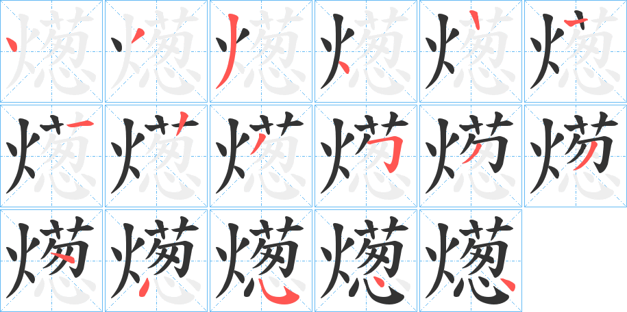 燪字的笔顺