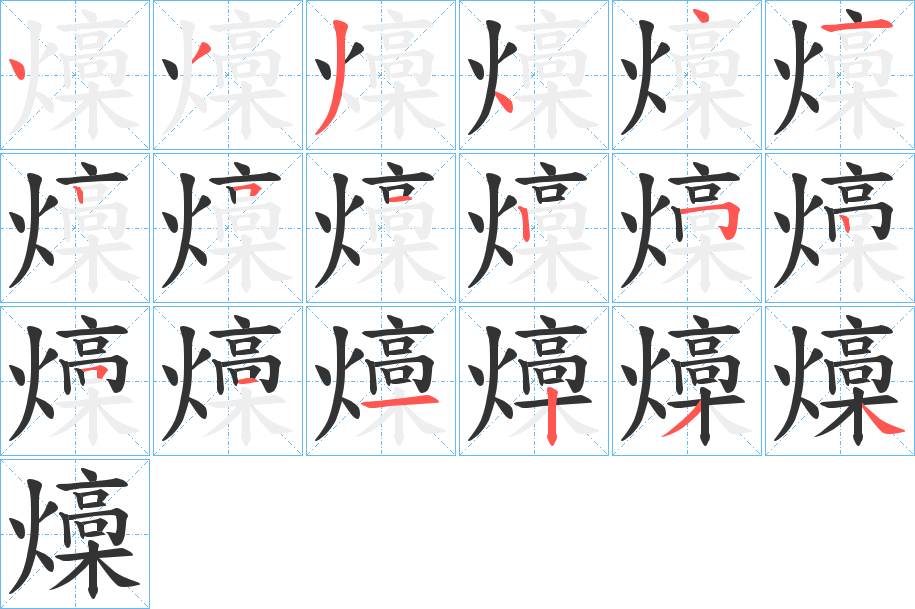 燺字的笔顺