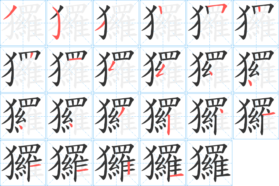 玀字的笔顺