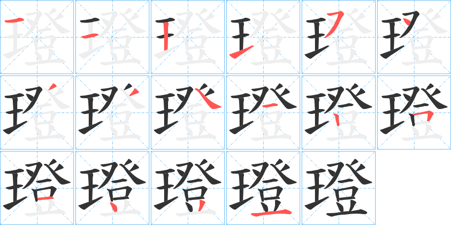 璒字的笔顺