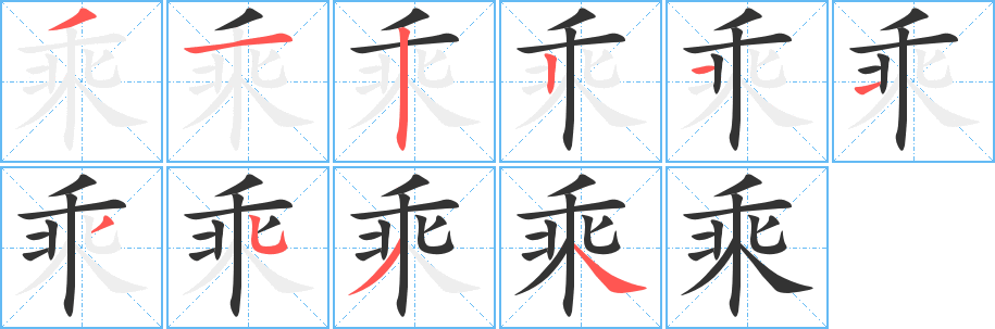 乘字的笔顺