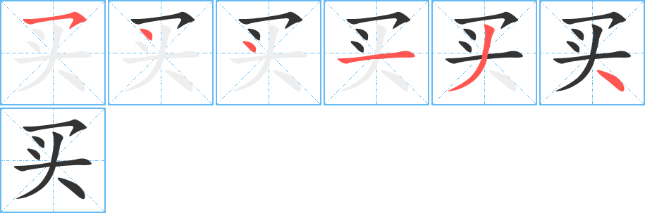 买字的笔顺