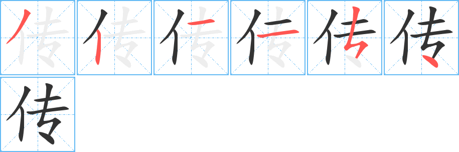 传字的笔顺