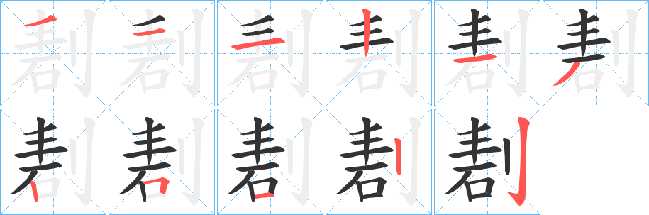 剨字的笔顺