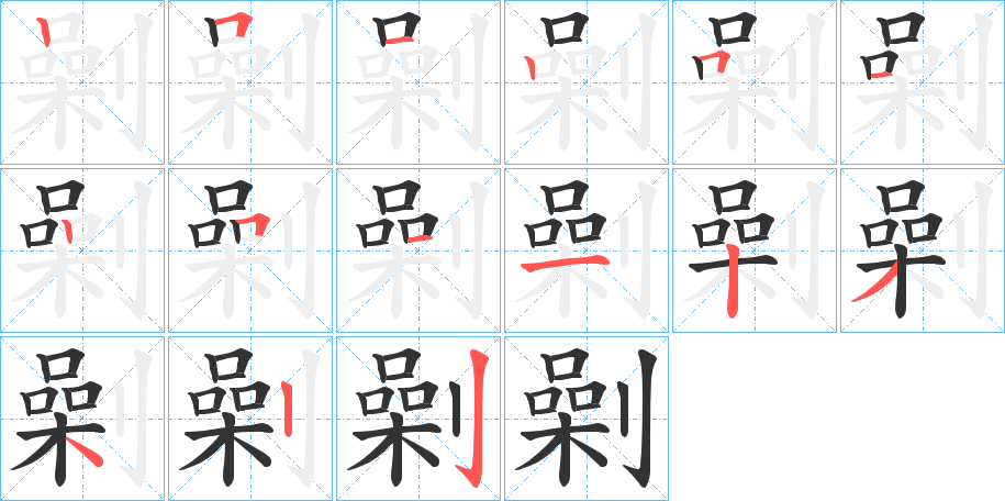 劋字的笔顺