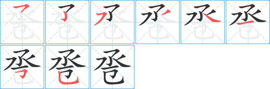 卺字的笔顺