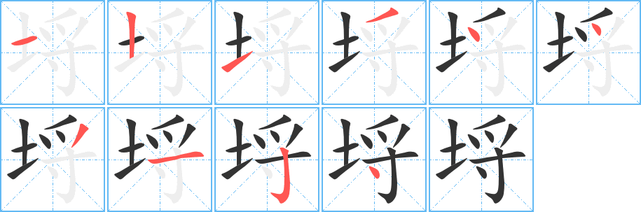 埒字的笔顺