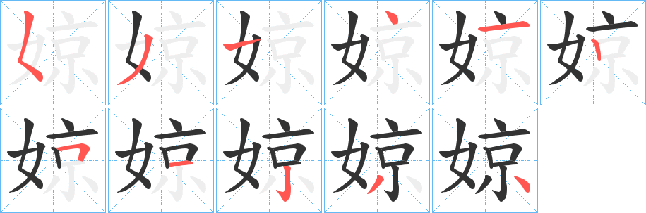 婛字的笔顺