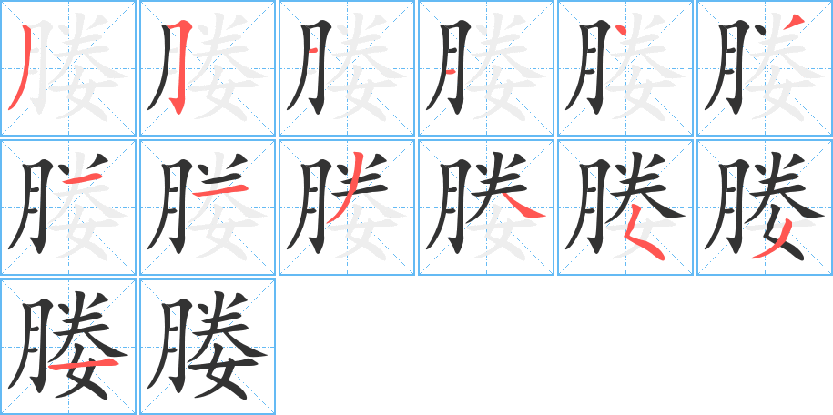 媵字的笔顺