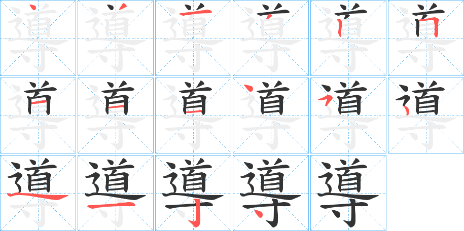 導字的笔顺