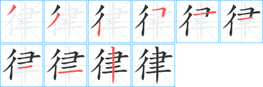 律字的笔顺