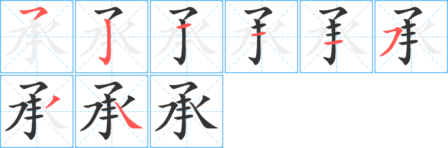 承字的笔顺