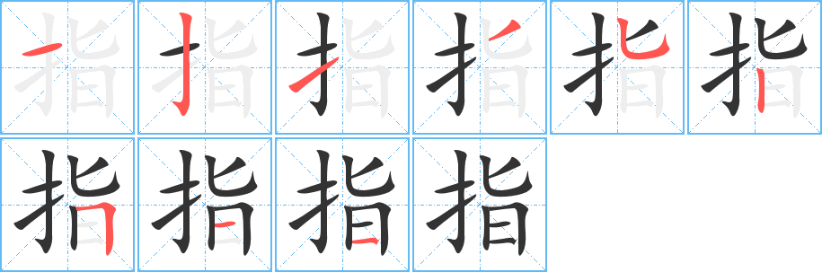 指字的笔顺