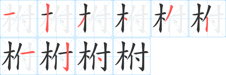 柎字的笔顺