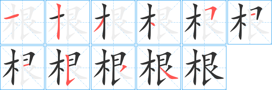 根字的笔顺