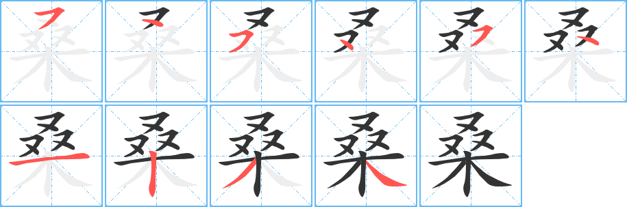 桑字的笔顺