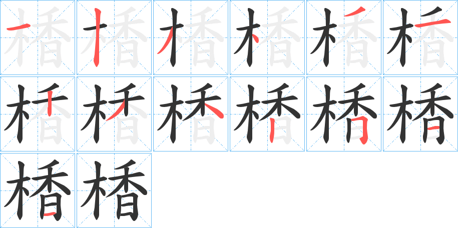 楿字的笔顺