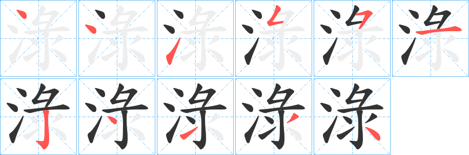 淥字的笔顺