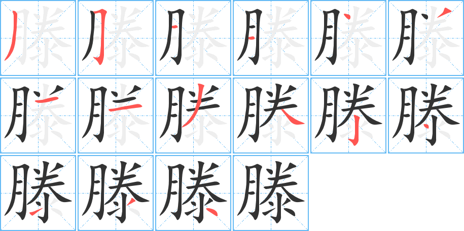 滕字的笔顺