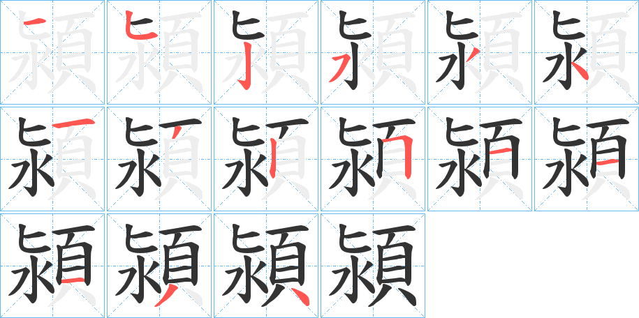 潁字的笔顺