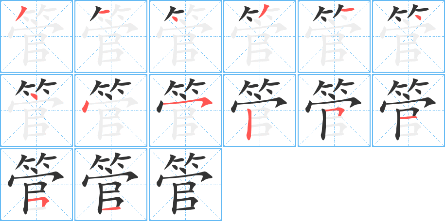 管字的笔顺