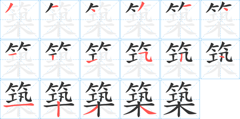 築字的笔顺