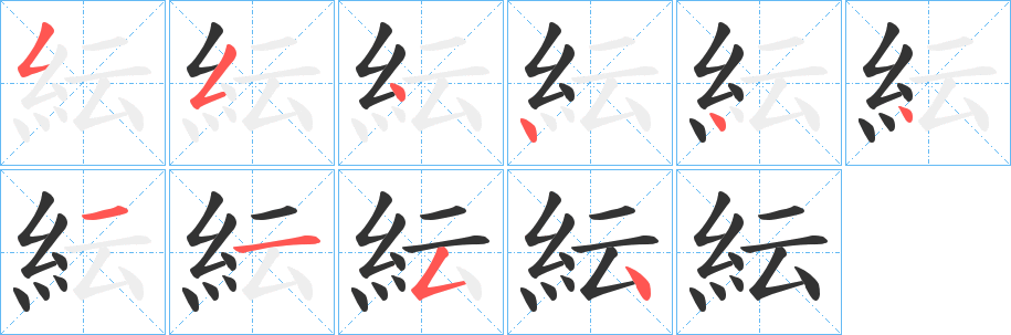 紜字的笔顺