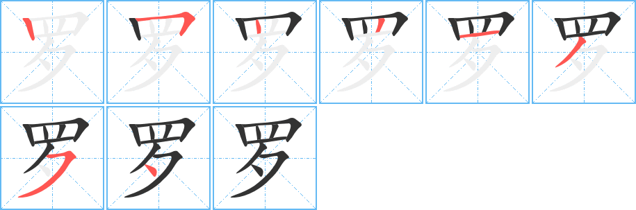 罗字的笔顺