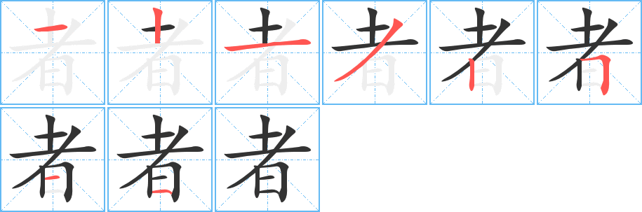 者字的笔顺