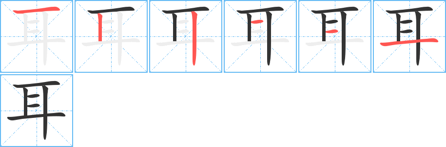 耳字的笔顺
