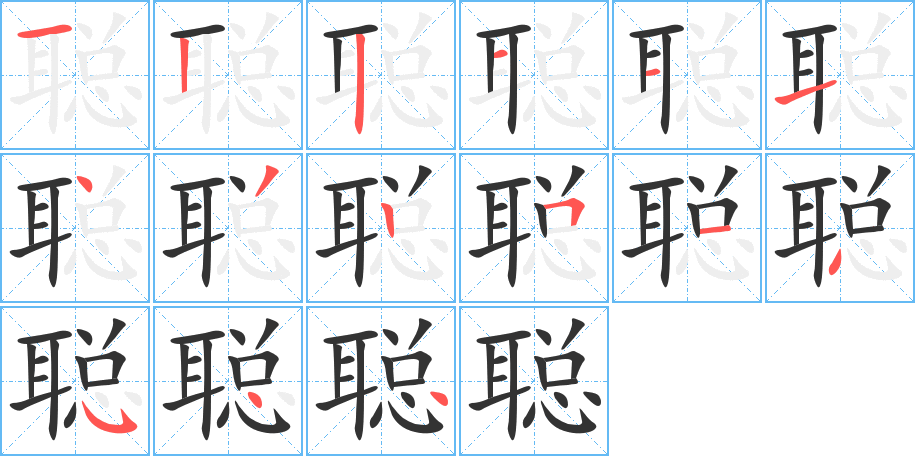 聪字的笔顺