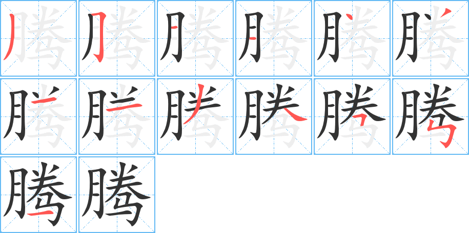 腾字的笔顺