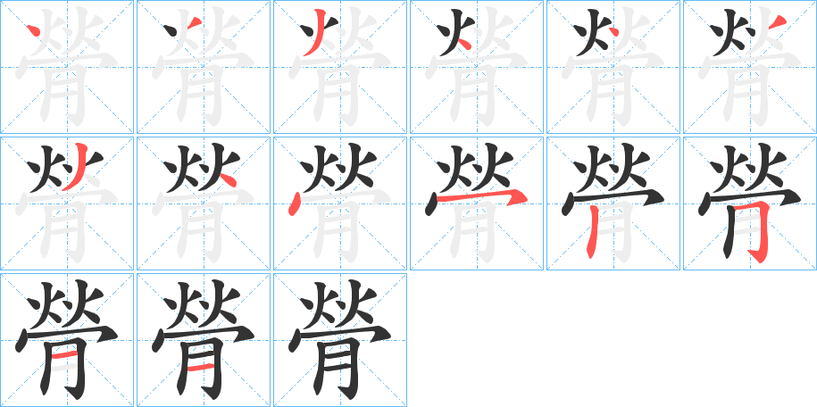 膋字的笔顺