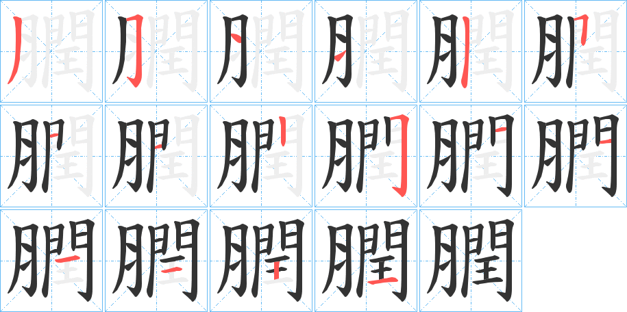 膶字的笔顺