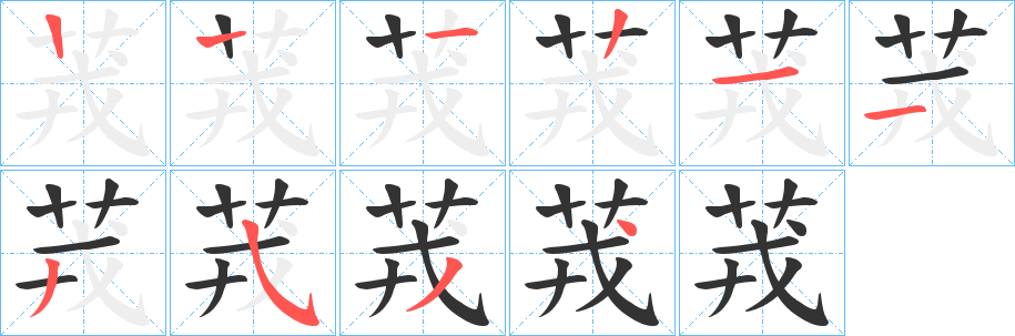 茙字的笔顺