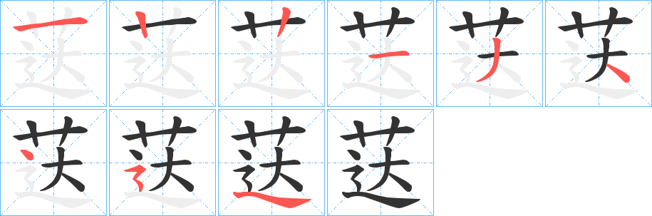 荙字的笔顺