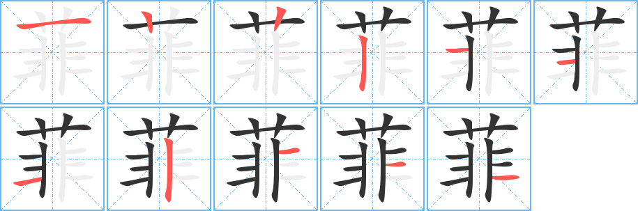 菲字的笔顺