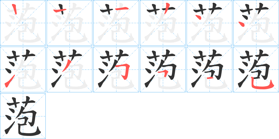 萢字的笔顺