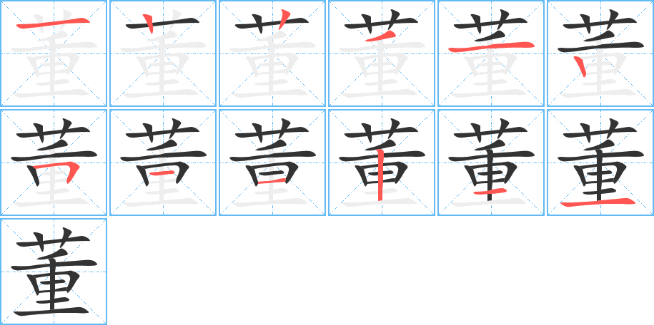 董字的笔顺
