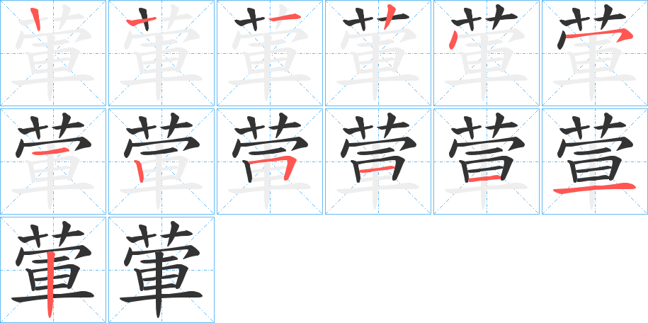 葷字的笔顺