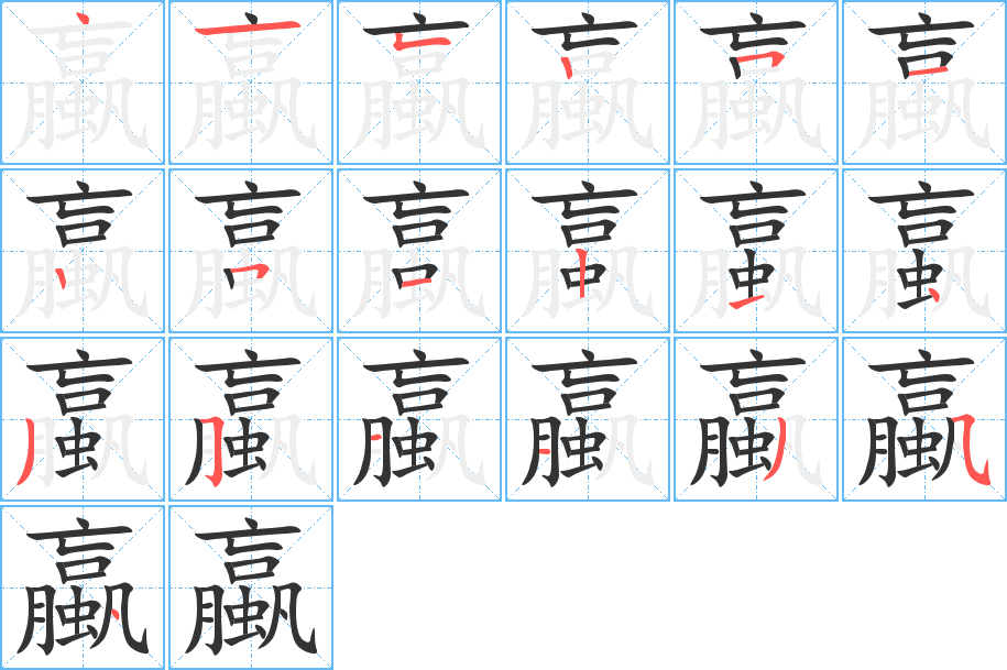 蠃字的笔顺