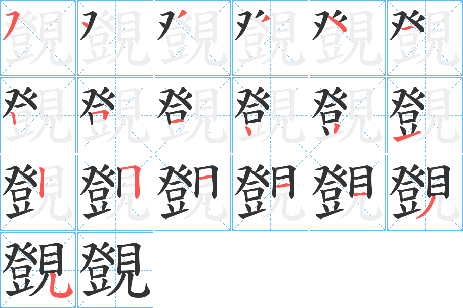 覴字的笔顺