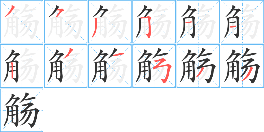 觞字的笔顺
