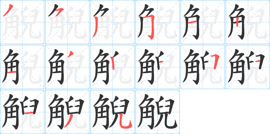 觬字的笔顺