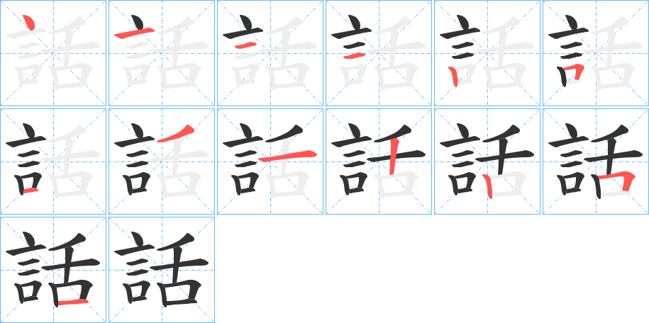 話字的笔顺