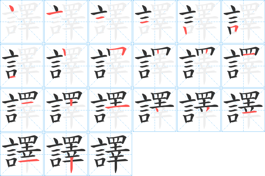 譯字的笔顺
